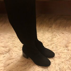 Used once very new Sportmax over-knee suede boots